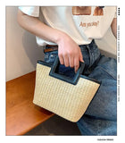 Straw Tote Beach Shoulder Bag Cross Body Weave Handbag