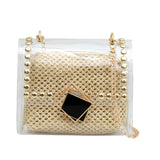Straw Crossbody Shoulder Bag Beach Rattan Handbag for Women