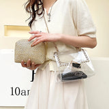 Straw Crossbody Shoulder Bag Beach Rattan Handbag for Women