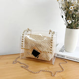Straw Crossbody Shoulder Bag Beach Rattan Handbag for Women