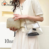 Women Straw Messenger Bag Beach Rattan Purse Woven Crossbody Handbag