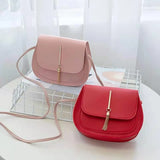 Tassel Crossbody Bag PU Leather Women Solid Single Girls Ladies