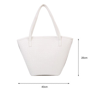 Large Capacity Textured Top-Handle Bag for Women