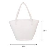 Large Capacity Textured Top-Handle Bag for Women