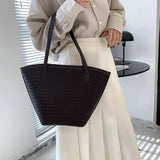 Large Capacity Textured Top-Handle Bag for Women