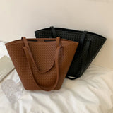 Large Capacity Textured Top-Handle Bag for Women