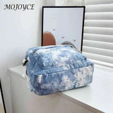 Tie Dye Print Backpack Preppy Style School Travel Rucksack