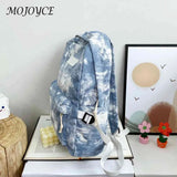 Tie Dye Print Backpack Preppy Style School Travel Rucksack