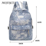 Tie Dye Print Backpack Preppy Style Student School Travel Rucksack