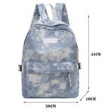 Women Tie Dye Print Backpack Student School Rucksack