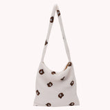 Plush Animal Pattern Hobos Shoulder Bag