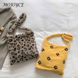 Plush Animal Pattern Totes Bag for Winter Autumn
