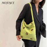 Plush Animal Pattern Totes Bag for Winter Autumn