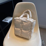 Women Tote Bag Quilted Handbags Vintage Ladies Shoulder Bag