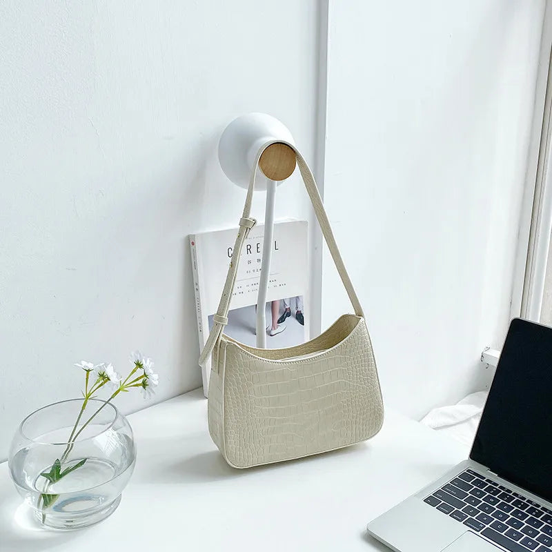 Women Small PU Leather Shoulder Bags Solid Handbags Winter