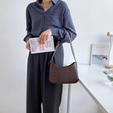 Women Small PU Leather Shoulder Bags Solid Handbags Winter