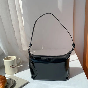 Women Soft PU Leather Shoulder Side Bags Solid Travel Handbags Purses