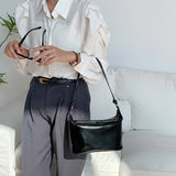 Women Soft PU Leather Shoulder Side Bags Solid Travel Handbags Purses