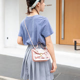 Women Daisy Pattern Crossbody Shoulder Bag Transparent Composite Tote