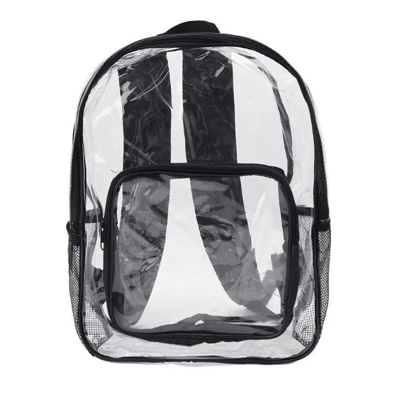 Women Transparent PVC Clear Backpack Travel Shoulder Bag