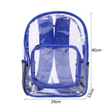 Women Clear PVC Backpack Travel Shoulder Bag School Bookbags