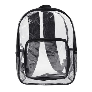 Women Clear PVC Backpack Travel Shoulder Bag School Bookbags