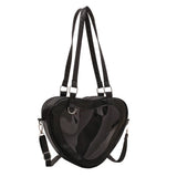 Heart Shaped PVC Transparent Shoulder Bag for Women