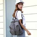 Canvas Travel Backpack for Women Large Capacity Laptop Rucksack