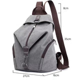 Canvas Travel Backpack for Women Large Capacity Laptop Rucksack