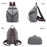 Canvas Travel Backpack for Women Large Capacity Laptop Rucksack