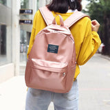 Women Travel Backpack Soft Fabric Casual School Backpack + Handbag