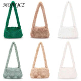 Plush Heart Top-handle Underarm Bag for Women