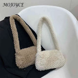 Plush Heart Top-handle Underarm Bag for Women