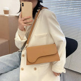 Matte PU Leather Women's Shoulder Bag Casual Solid Ladies Handbag