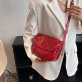 Vintage Oilskin Saddle Handbag Shoulder Bags Solid Messenger Bag