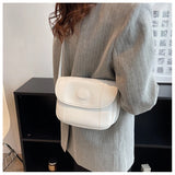 Vintage Oilskin Saddle Handbag Shoulder Bags Solid Messenger Bag