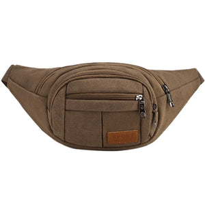 Canvas Waist Bag Chest Pack Hip Hop Bum Pack Phone Pocket Pack