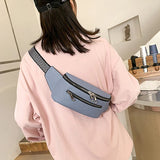 Women Waist Bags PU Leather Fanny Pack Shoulder Crossbody Bags