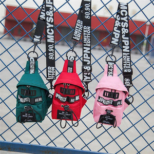 Women Waist Nylon Belt Zipper Waist Bag Casual Chest Bum Bag