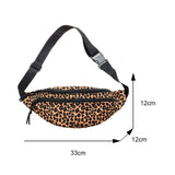 Women Leopard Print Waist Pack Fanny Bag Large Capacity Crossbody Bag