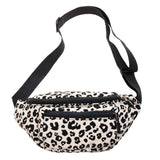Women Leopard Print Waist Pack Fanny Bag Large Capacity Crossbody Bag