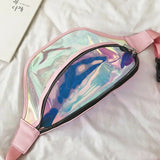 Women Waist Packs Holographic Fanny Pack Travel Purse Shoulder Chest Bag