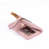 Nubuck Leather Zipper Wallet Women's Long Purse Clutch Phone Pocket