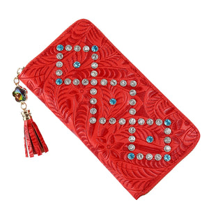 Women Wallets PU Leather Tassel Female Clutch Wallet Purse