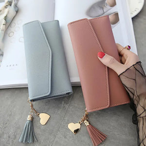 Women Zipper Wallet Soft PU Leather Clutch Money Bag