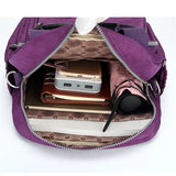 Women Waterproof Nylon Backpack Style Designers Shoulder School Bag
