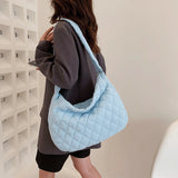 Women Winter Shoulder Bag Large Capacity Quilted Shopper Bag