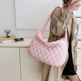 Women Winter Shoulder Bag Large Capacity Quilted Shopper Bag