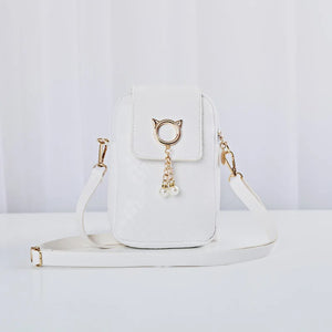 Retro Niche Handbag with Head Pendant Shoulder Bag