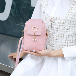 Retro Niche Handbag with Head Pendant Shoulder Bag